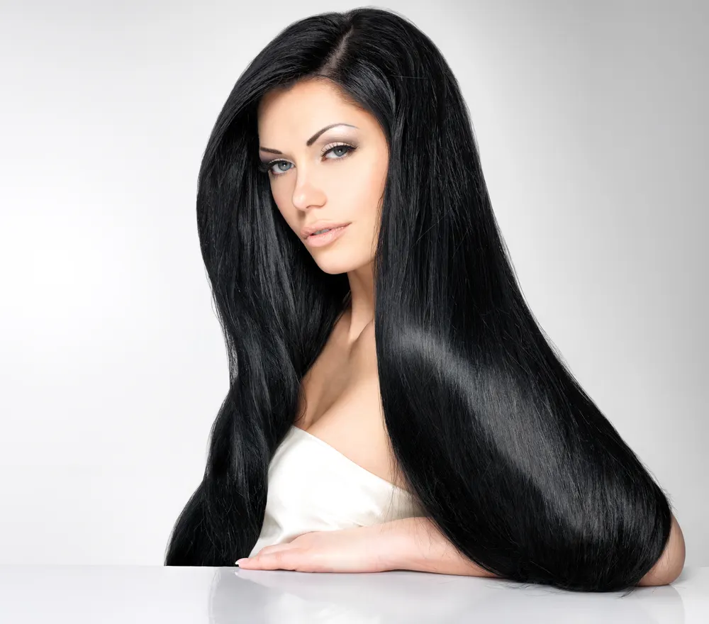 rambut lebat dan bening